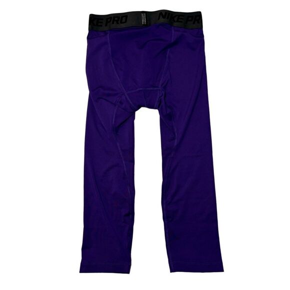 Nike NBA pro combat dri fit basketball compression pants 3/4 purple - Picture 3 of 4